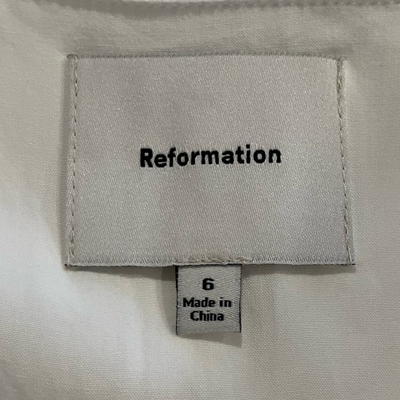 Reformation Marcie Two Piece Set – White Cotton Top & Midi Skirt - Picture 6 of 11